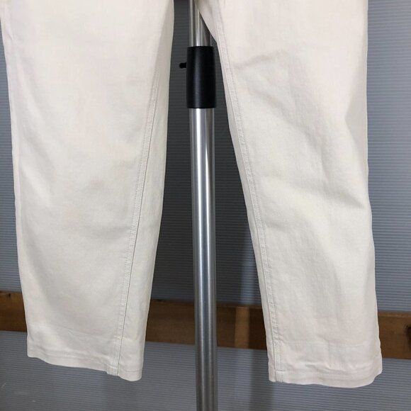 Everlane Cropped Straight Short Cuffed Hem Denim Jean in Bone‎ Sz 4 - Picture 5 of 16